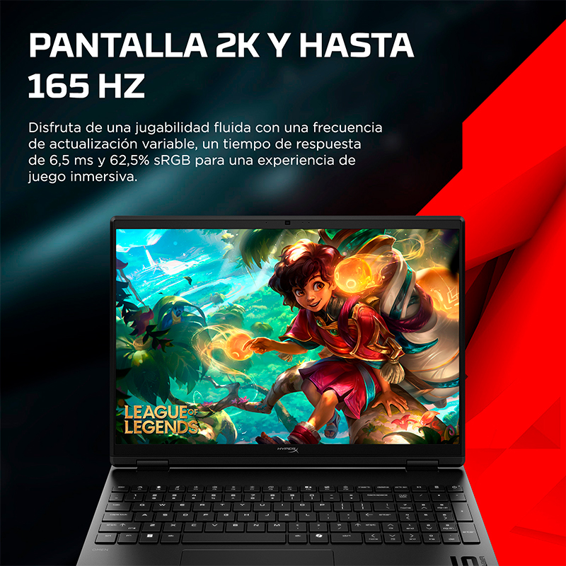Notebook Gaming HP HyperX Omen 15-ga0001la, Core i7-14650HX hasta 5.2GHz, 16GB DDR5-5600