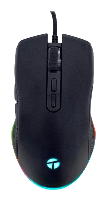 Mouse Gamer Teros Te-1233g, Dpi Hasta 7200, Rgb,7 Botones, Usb, Negro