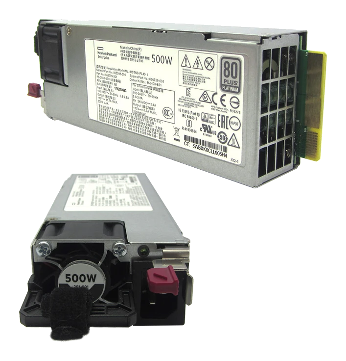 Fuente De Alimentación Hpe 865408-b21, 500w, 100v - 240vac, 80 Plus Platinum, Hot-plug.