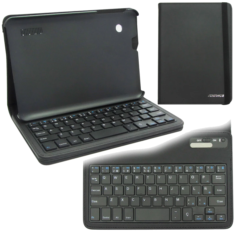 Estuche Advance Con Teclado Bluetooth, Negro.