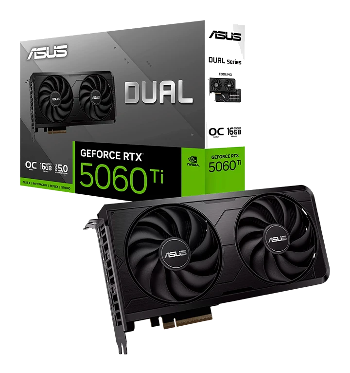 Tarjeta De Video Asus Dual-rtx5060ti-o16g-evo, 16 Gb Gddr7, Pcie Gen 5.0