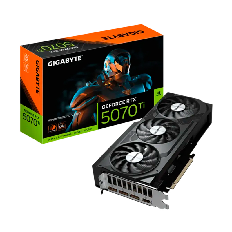 Tarjeta De Video Gigabyte Geforce Rtx 5070 Ti Windforce Oc V2 16g, 16gb Gddr7 Pcie Gen 5.0