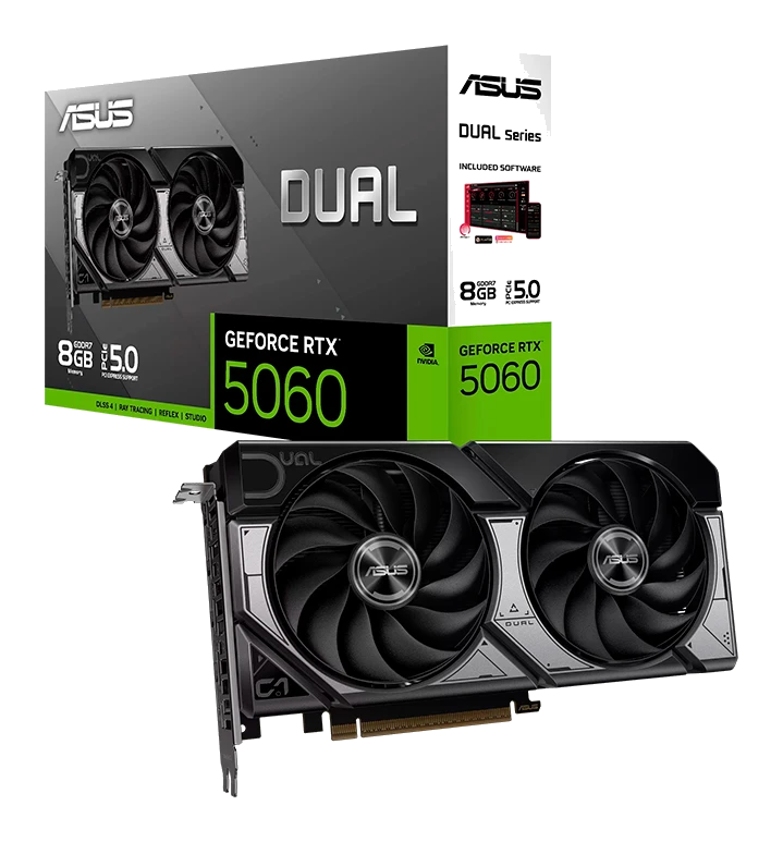 Tarjeta De Video Asus Dual Geforce Rtx 5060 8gb Gddr7, Pci Express Gen 5.0