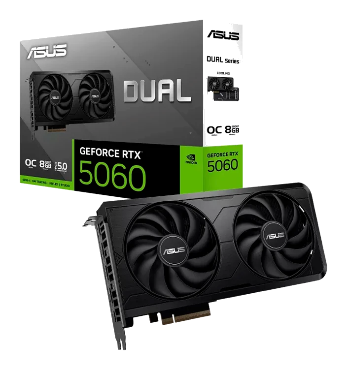 Tarjeta De Video Asus Dual-rtx5060-o8g-evo, 8 Gb Gddr7, Pcie Gen 5.0