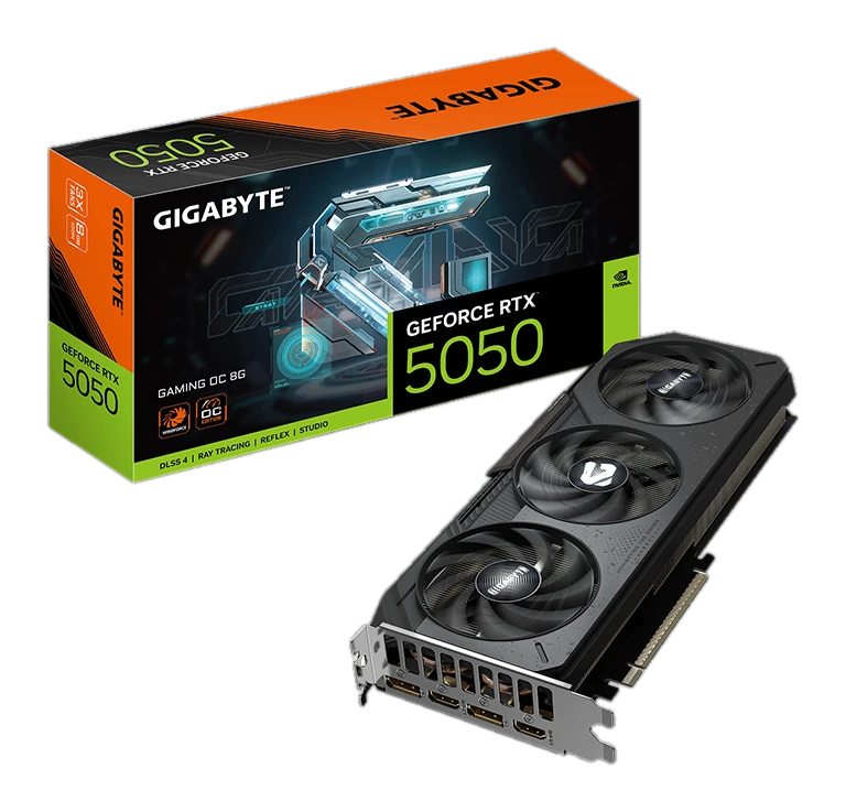 Tarjeta de video GIGABYTE GeForce RTX 5050 GAMING OC 8G, 8 GB GDDR6, PCIe Gen 5.0