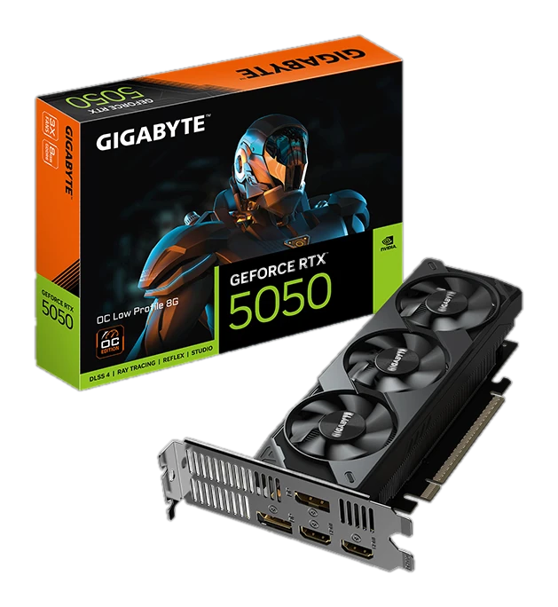 Tarjeta de video GIGABYTE GeForce RTX 5050 OC Low Profile 8G, 8 GB GDDR6, PCIe Gen 5.0