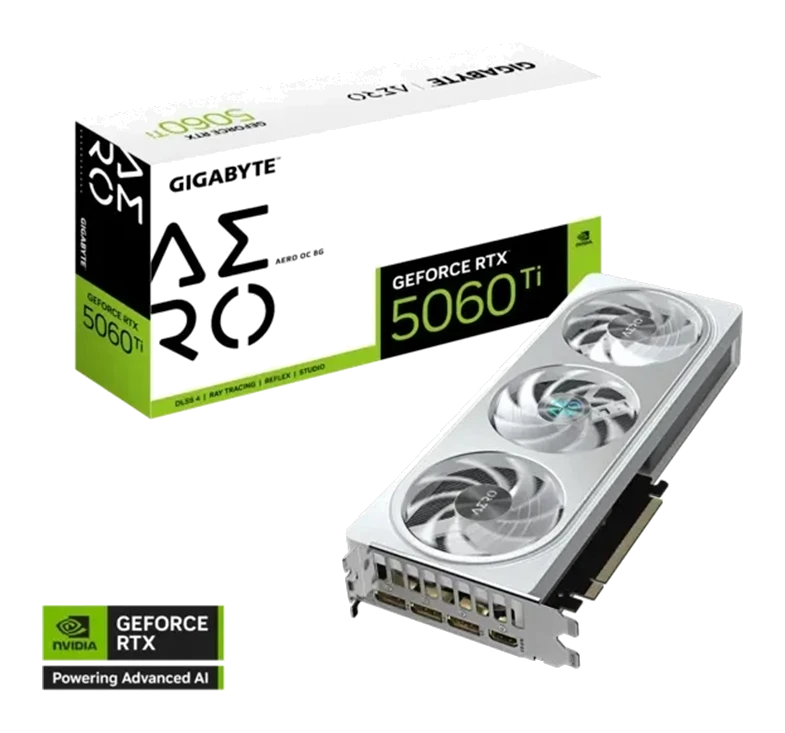 Tarjeta De Video Gigabyte Geforce Rtx 5060 Ti Aero Oc 8g, 8gb Gddr7, Pcie Gen 5.0