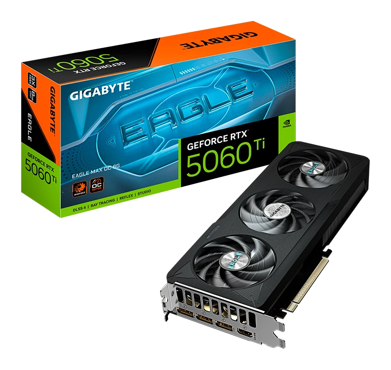 Tarjeta De Video Gigabyte Geforce Rtx 5060 Ti Eagle Max Oc 8g, 8 Gb Gddr7, Pcie 5.0
