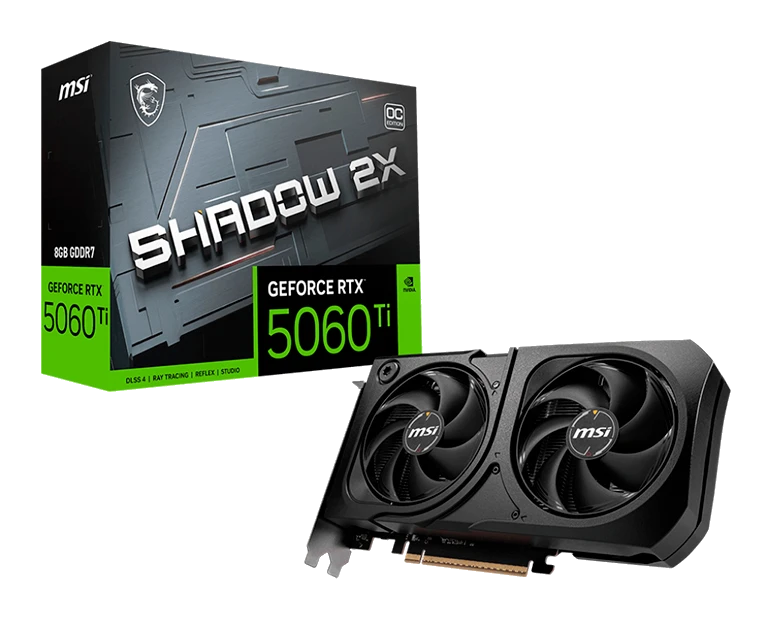 Tarjeta De Video Msi Geforce Rtx 5060 Ti 8g Shadow 2x Oc Plus, 8 Gb Gddr7, Pcie Gen 5.0