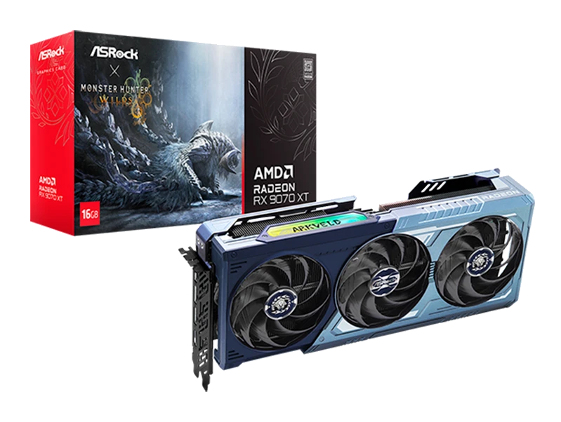 Tarjeta De Video Asrock Amd Radeon Rx 9070 Xt Monster Hunter Wilds, 16gb Gddr6, Pcie5