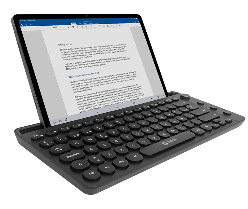Teclado Inalámbrico Teros Te-4064n, 2.4 Ghz, Bluetooth 3.0 / 5.2, 80 Teclas, Negro