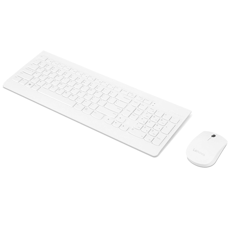 Kit de Teclado + Mouse combo, LENOVO 510, Inalámbrico, Color Blanco