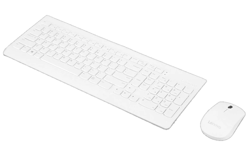 Kit De Teclado + Mouse Combo, Lenovo 510, Inalámbrico, Color Blanco — vista 2