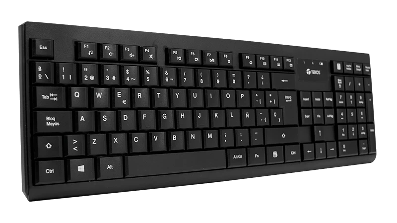 Kit Teclado Y Mouse Teros Te-4071s, Inalámbrico, 2.4 Ghz, Acabado Elegante, Negro, Español — vista 2