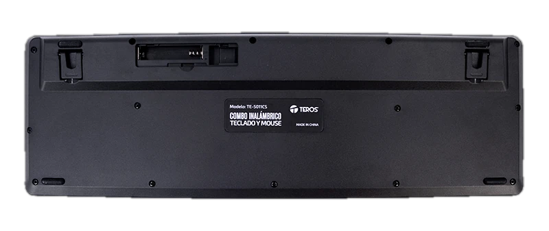 Kit inalámbrico teclado + mouse TEROS TE-5011CS, 2.4GHz, 1000DPI, español, negro