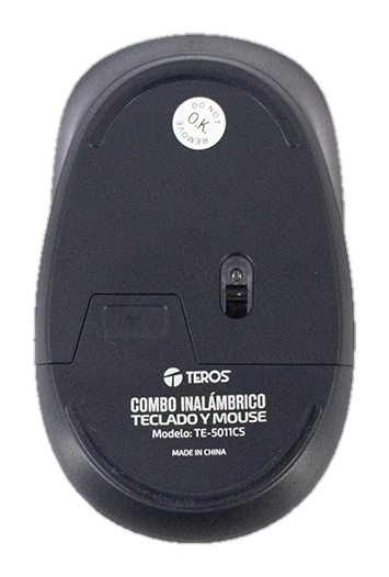 Kit inalámbrico teclado + mouse TEROS TE-5011CS, 2.4GHz, 1000DPI, español, negro