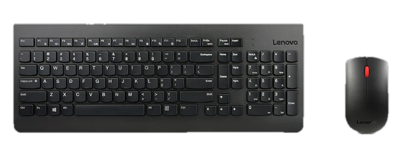 Teclado + Mouse Lenovo, Inalámbrico, Color Negro, (kit Combo) — vista 2