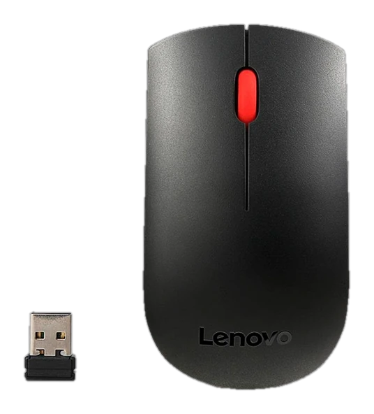 Teclado + Mouse Lenovo, Inalámbrico, Color Negro, (Kit Combo)