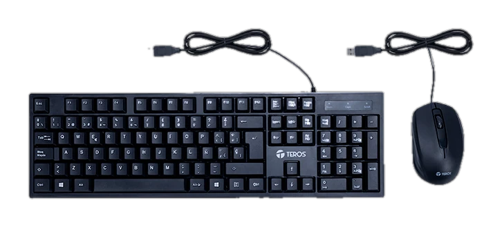 Kit Teclado + Mouse Teros Te-5015s, Negro — vista 2