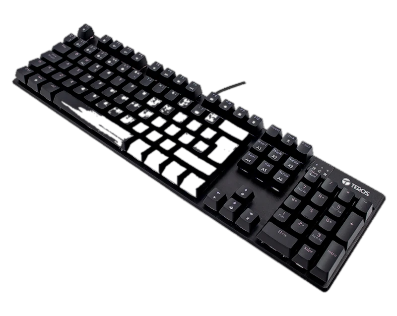 Teclado mecánico TE-4068G, retroiluminación rainbow, USB 2.0, español, color negro