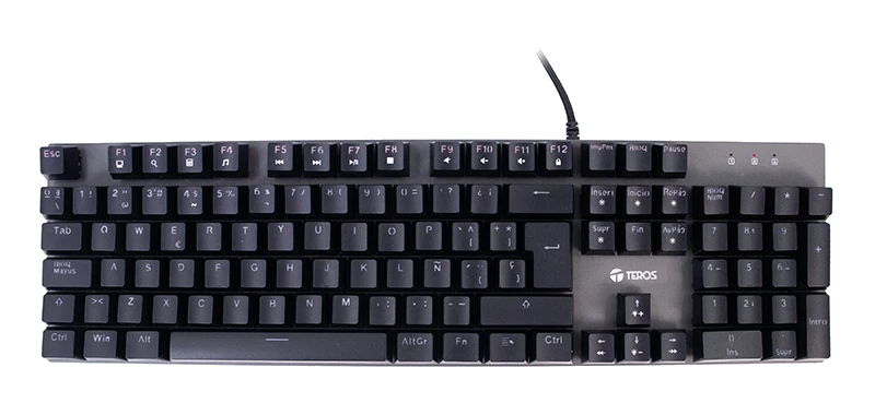 Teclado Gamer Teros Te-4074g, Rgb, Usb 2.0, Negro