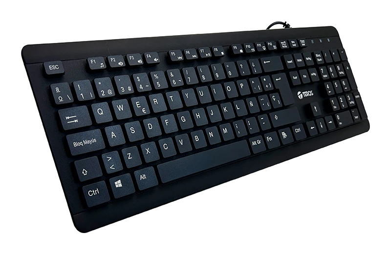 Teclado Lavable Teros Te-4065n, Ipx7, Usb, Negro
