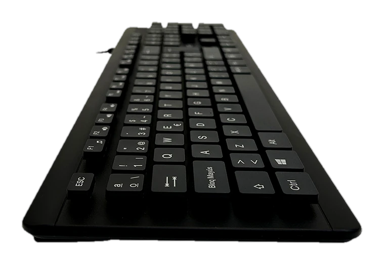 Teclado lavable TEROS TE-4065N, IPX7, USB, negro
