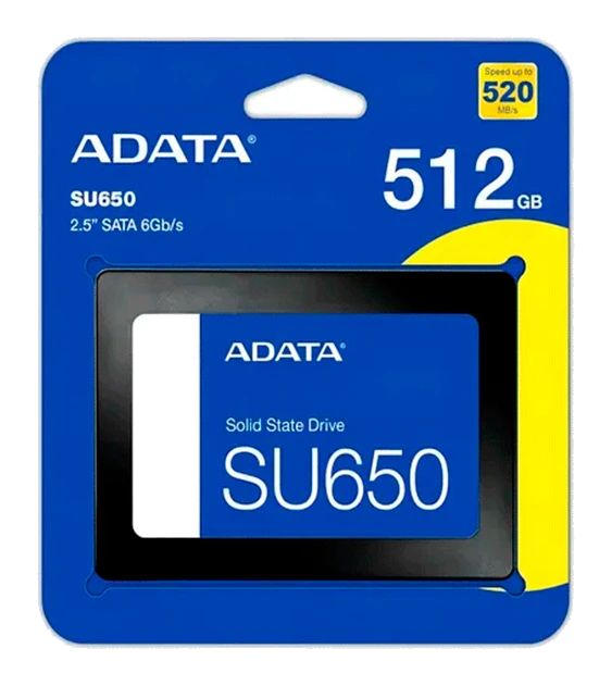 Unidad En Estado Solido (ssd) Adata Ultimate Su650 512gb Sata 6gb/s (sata Iii), 2.5", Ecc