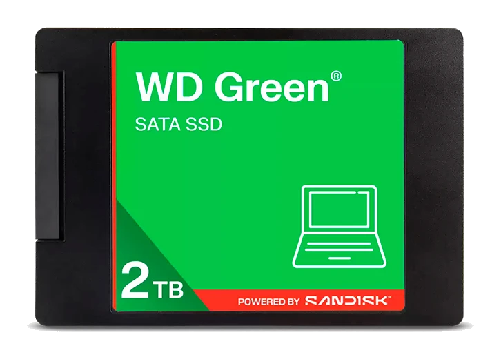 Unidad En Estado Solido Western Digital Green, Wds200t5g0a, 2tb, Sata, 2.5", 7mm.