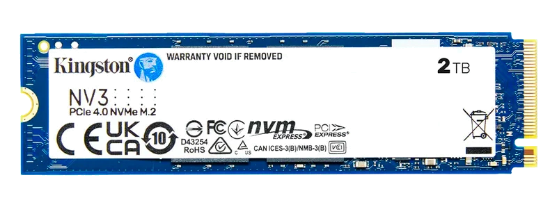 Unidad En Estado Solido Kingston 2000gb Nv3 Pcie 4.0 Nvme M.2 Ssd