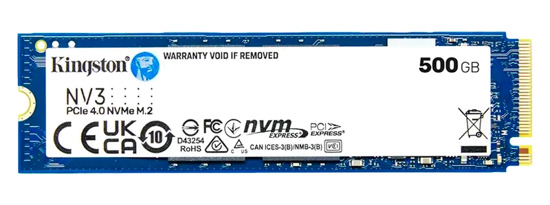 Unidad En Estado Solido Kingston 500gb Nv3 Pcie 4.0 Nvme M.2 Ssd