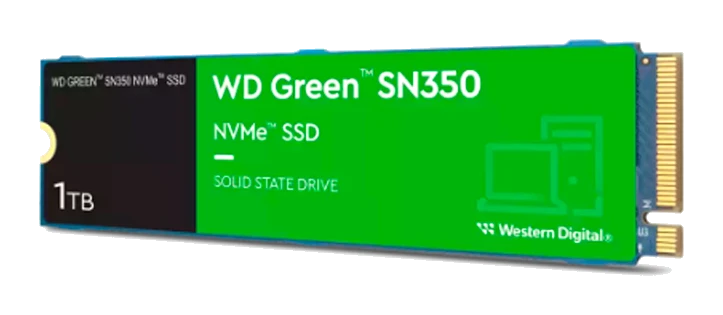 Unidad En Estado Solido Wd Green Sn350 Nvme 1tb M.2 2280, Pcie Gen3 X4 Nvme V1.3