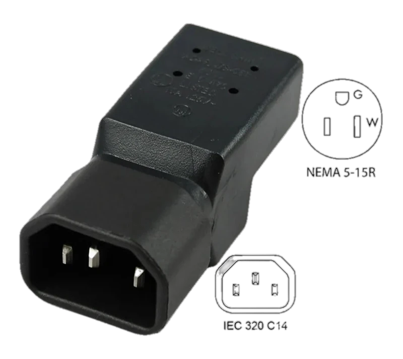 ADAP.  DE C13 A NEMA 5-15P