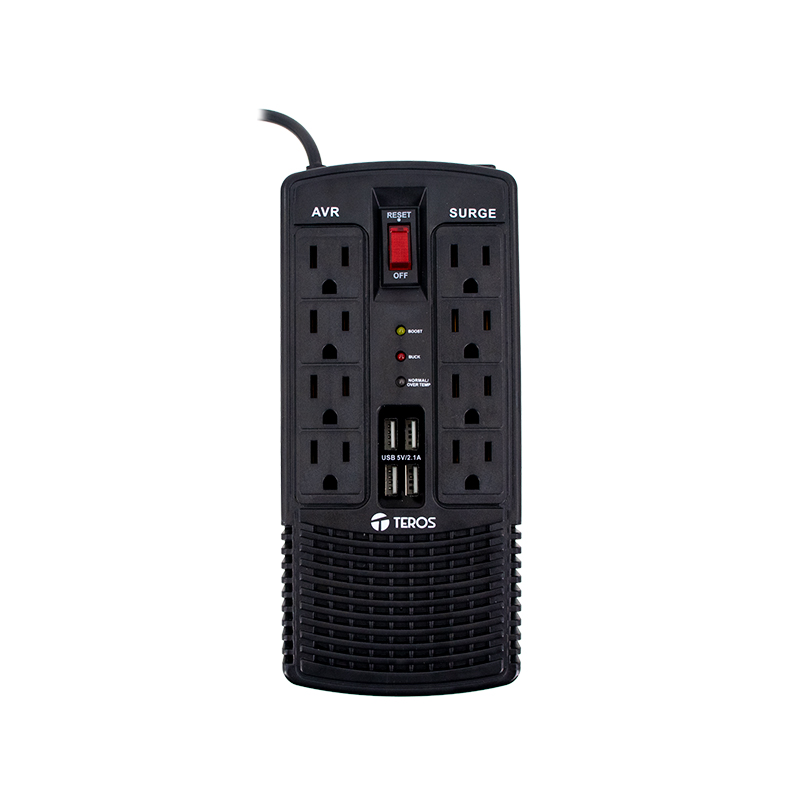 Estabilizador De Voltaje Teros Te-7180 Avr1200va / 600w 184-276 Vac