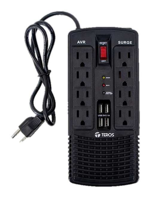 Estabilizador de voltaje TEROS TE-7180 AVR1200VA / 600W 184-276 VAC