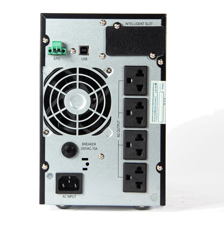 Ups Elise Udc-1k-t-g2, On-line, 1kva, 900w, 100v ~ 300vac, Display Lcd. — vista 2