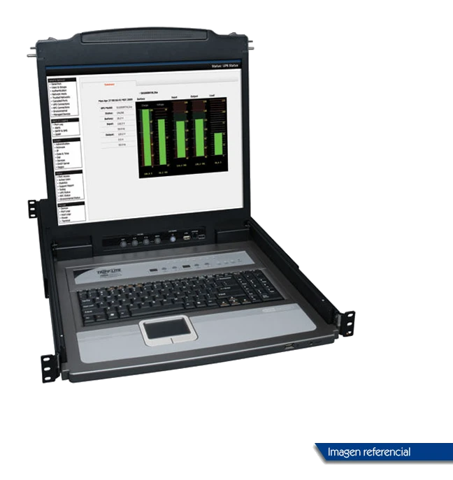 Consola Kvm Tripplite Para Instalación En Rack De 1u De 8 Puertos Con Lcd De 19".