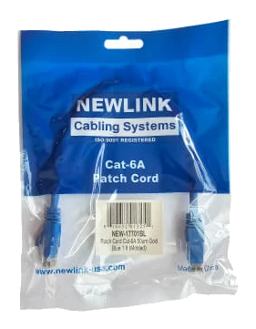 Patch Cord Cat6a 1 Pie Azul