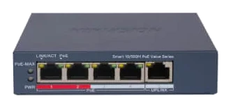 Switch Smart 4 Puertos 10/100 Mbps Poe ,1 Puerto Uplink 10/100 Mbps